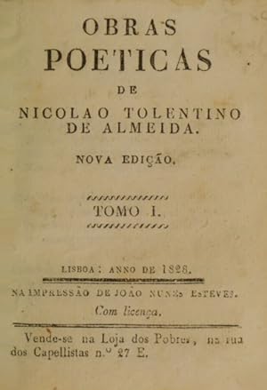 OBRAS POETICAS DE NICOLAO TOLENTINO DE ALMEIDA.