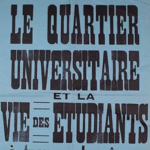 Affiche pour l'exposition "Le Quartier universitaire et la vie des étudiants à travers les âges".