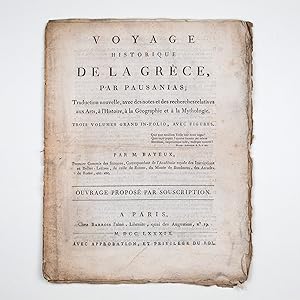 Voyage historique de la Grèce par Pausanias ; traduction nouvelle, avec des notes et des recherch...