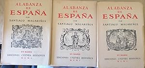 Image du vendeur pour ALABANZA DE ESPAA. TOMO I, II Y III. mis en vente par Libreria Lopez de Araujo