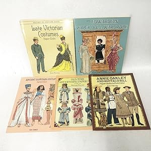 Image du vendeur pour Lot of 5 Paper Dolls Tom Tierney Victorian Annie Oakley Ancient Egypt mis en vente par Queen City Books