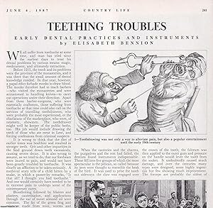 Image du vendeur pour Teething Troubles: Early Dental Practices and Instruments. Several pictures and accompanying text, removed from an original issue of Country Life Magazine, 1987. mis en vente par Cosmo Books