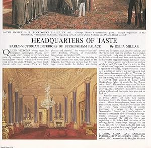Seller image for Early Victorian Interiors of Buckingham Palace. Several pictures and accompanying text, removed from an original issue of Country Life Magazine, 1986. for sale by Cosmo Books