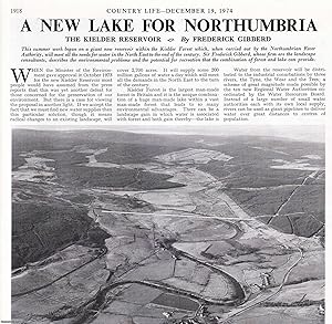 Seller image for The Kielder Reservoir: A New Lake for Northumbia. Several pictures and accompanying text, removed from an original issue of Country Life Magazine, 1974. for sale by Cosmo Books