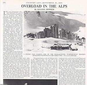 Seller image for Overload in the Alps? The Detrimental Effects of the Ski Industry on the Environment. Several pictures and accompanying text, removed from an original issue of Country Life Magazine, 1985. for sale by Cosmo Books