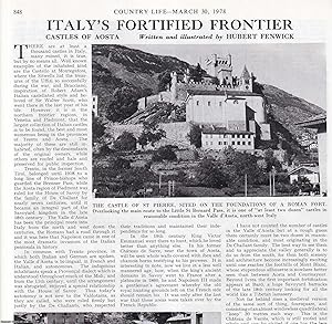 Imagen del vendedor de Castles of Aosta: Italy's Fortified Frontier. Several pictures and accompanying text, removed from an original issue of Country Life Magazine, 1978. a la venta por Cosmo Books