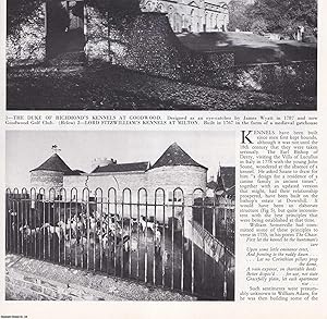 Immagine del venditore per Heyday of the Kennel: The Duke of Richmond's Kennels at Goodwood, Lord Fitzwilliam's Kennels at Milton and others. Several pictures and accompanying text, removed from an original issue of Country Life Magazine, 1985. venduto da Cosmo Books