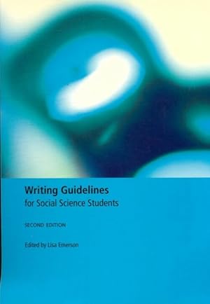 Imagen del vendedor de Writing guidelines for social science students - Lisa Emerson a la venta por Book Hmisphres