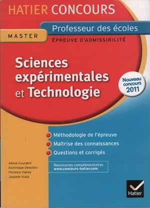 Sciences exp rimentales et technologie. Concours professeur des  coles 2011 - Florence Vianey