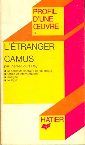 Image du vendeur pour L'?tranger - Albert Camus mis en vente par Book Hmisphres
