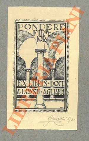 Immagine del venditore per Ex libris Doct. Aloysii Agliardi. venduto da Libreria Piani