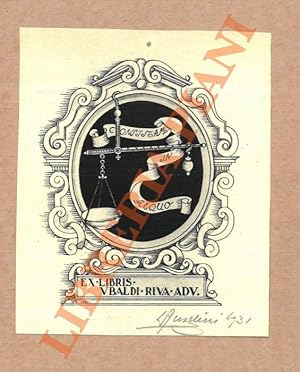 Seller image for Ex libris Ubaldi Riva Adv. for sale by Libreria Piani