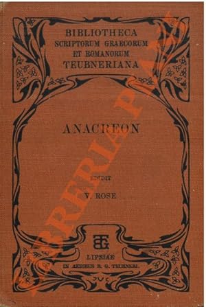 Imagen del vendedor de Anacreontis Teii quae vocantur Symposiaka h mi mbia ex Anthologiae Palatinae volumine altero nunc Parisiensi. a la venta por Libreria Piani