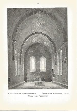 Seller image for Lamina 555: MONASTERIO DE POBLET. Refectorio de monjes profesos for sale by EL BOLETIN