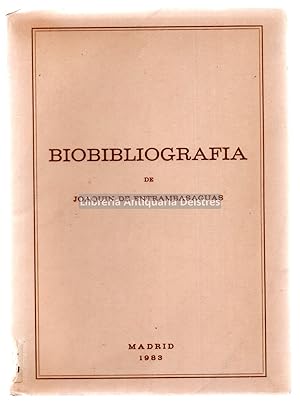 Bild des Verkufers fr Biobibliografia de Joaqun de Entrambasaguas. [Dedicatoria autgrafa y firmado por el autor]. zum Verkauf von Llibreria Antiquria Delstres