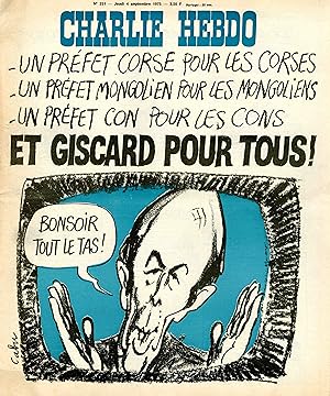 "CHARLIE HEBDO N°251 du 4/9/1975" CABU : ET GISCARD POUR TOUS !