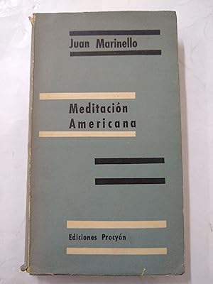 Seller image for Meditacion Americana for sale by Libros nicos