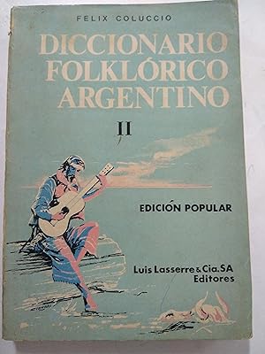 Seller image for Diccionario folklorico argentino II for sale by Libros nicos
