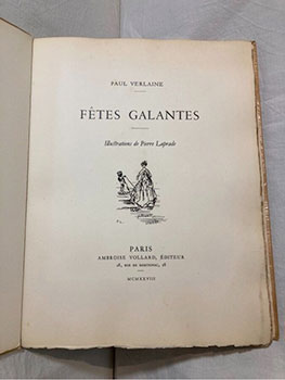 Seller image for Fetes Galantes. Illustrations de Pierre Laprade. First edition. for sale by Wittenborn Art Books
