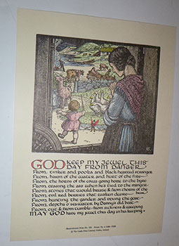 Imagen del vendedor de Prayer for a Little Child. God keep my jewel this day from Danger. Cuala Press Handcoloured Print No. 239. First edition. a la venta por Wittenborn Art Books