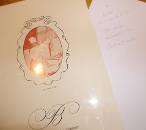 Menu, Signed by chef Christian Bourillot.