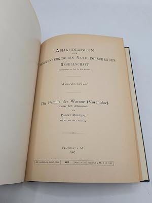 Sammlung von 4 Schriften der Reihe: Abhandlungen der Senckenbergischen Naturforschenden Gesellsch...