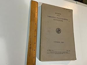 Seller image for Bulletin of the Virginia Polytechnic institute for sale by Old Lampasas Post Office Books