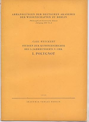 Bild des Verkufers fr Studien zur Kunstgeschichte des 5. Jahrhunderts v. Chr. I. Polygnot. zum Verkauf von Kunze, Gernot, Versandantiquariat