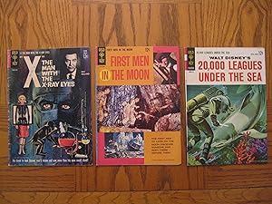 Seller image for Gold Key Science Fiction Classic Movie Three (3) Comic Lot, including: "X" The Man with the X-Ray Eyes; Walt Disney's 20,000 Leagues Under the Sea, and; First Men in the Moon for sale by Clarkean Books