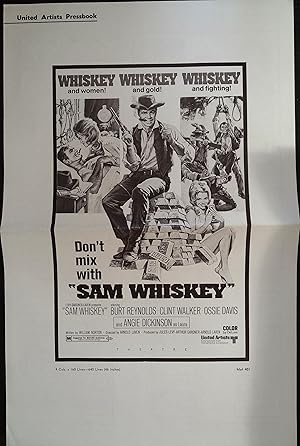 Image du vendeur pour Sam Whiskey Pressbook 1969 Burt Reynolds, Clint Walker, Ossie Davis, Angie Dickinson mis en vente par AcornBooksNH