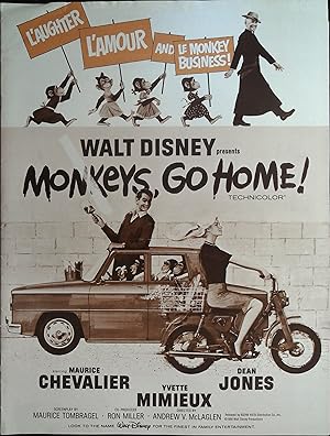 Bild des Verkufers fr Monkeys Go Home Pressbook 1967 Maurice Chevalier, Dean Jones, Yvette Mimieux zum Verkauf von AcornBooksNH