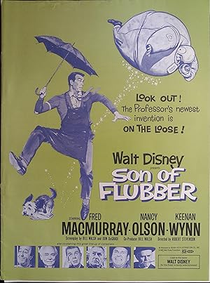 Seller image for Son of Flubber Pressbook 1970 Fred MacMurray, Nancy Olson for sale by AcornBooksNH