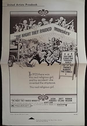 Seller image for The Night They Raided Minsky's Pressbook 1968 Jason Robards, Britt Ekland for sale by AcornBooksNH