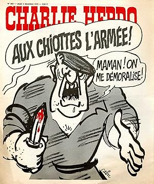 "CHARLIE HEBDO N°264 du 4/12/1975" CABU : AUX CHIOTTES L'ARMÉE ! / ARMÉE : DERNIERS SOUBRESAUTS