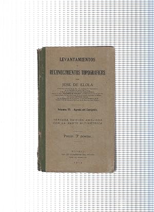 Imagen del vendedor de Levantamientos y reconocimientos topograficos Volumen III a la venta por El Boletin