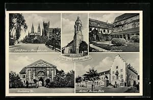 Bild des Verkufers fr Ansichtskarte Landau /Pfalz, Herbert Norkus-Platz, Stiftskirche, Deutsches Tor zum Verkauf von Bartko-Reher