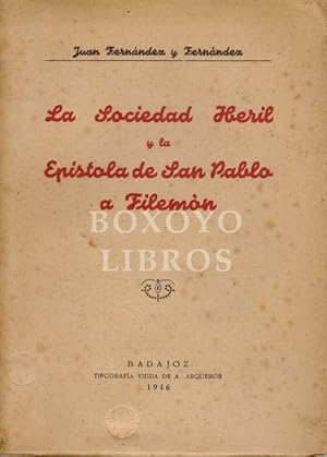 La sociedad heril y la Epístola de San Pablo a Filemón