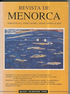 Image du vendeur pour Revista de Menorca, quart trimestre 1990 mis en vente par El Boletin