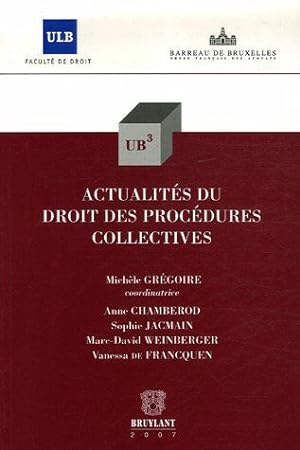 Bild des Verkufers fr Actualits du droit des procdures collectives zum Verkauf von Dmons et Merveilles
