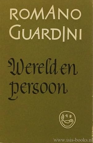 Bild des Verkufers fr Wereld en persoon. Ontwerp voor een christelijke leer over de mens. Vertaald naar de vierde druk door H. Wagemans. zum Verkauf von Antiquariaat Isis