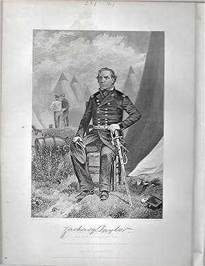 Seller image for Zachary Taylor, Steel Engraved Portrait, with Facsimile Signature for sale by Legacy Books II