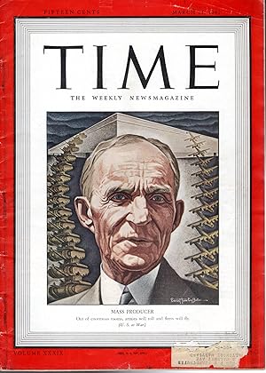Seller image for Time, The Weekly Newsmagazine, Volume XXXIXI, No. 12: March 23, 1942 for sale by Dorley House Books, Inc.
