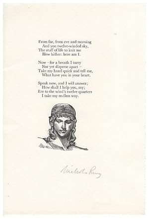 Imagen del vendedor de From far, from eve and morning.[Broadside] a la venta por Arundel Books