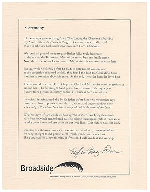 Ceremony [Broadside]