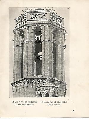 Imagen del vendedor de Lamina 1085: CATEDRAL DE BARCELONA. El Campanario de las Horas a la venta por EL BOLETIN