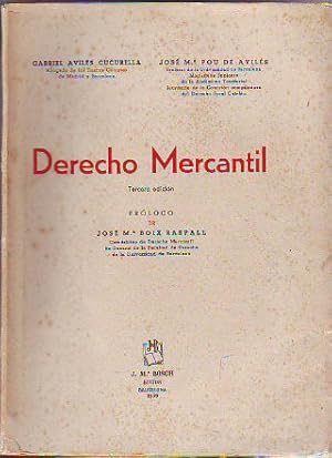 Imagen del vendedor de DERECHO MERCANTIL. a la venta por Libros Ambig