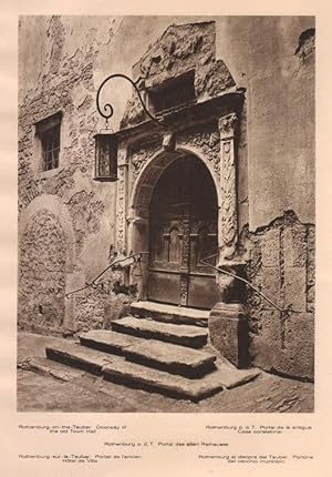 Bild des Verkufers fr Lamina/Foto KURT HIELSCHE Deuschtland No. 049: ROTHENBURG ON THE TAUBER. DOORWAY OF THE OLD TOWN HALL zum Verkauf von EL BOLETIN