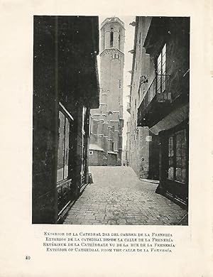 Imagen del vendedor de Lamina 1073: CATEDRAL DE BARCELONA. Exterior de la catedral desde la calle Freneria a la venta por EL BOLETIN