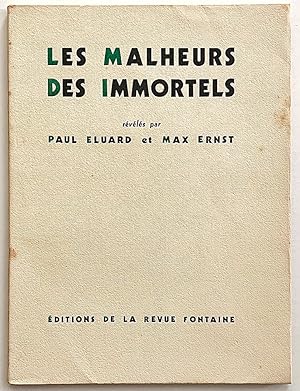 Seller image for Les Malheurs des Immortels. Rvls for sale by Triolet Rare Books, ABAA