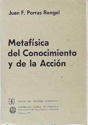 Imagen del vendedor de METAFISICA DEL CONOCIMIENTO Y DE LA ACCION. a la venta por Libros Ambig